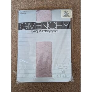 Vintage Givenchy Lyrique Pantyhose Rose Quartz Size B Sandalfoot 1984 NOS